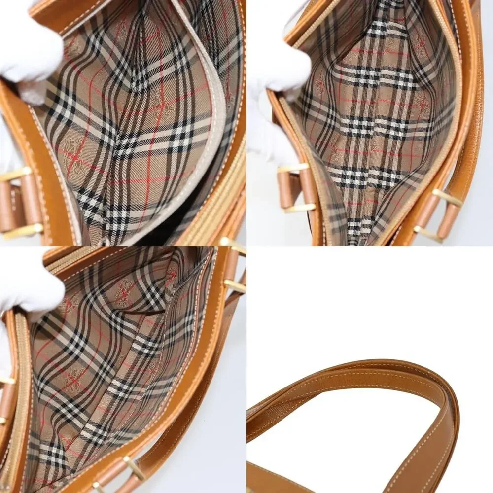 Burberry Leather Tote Bag Brown